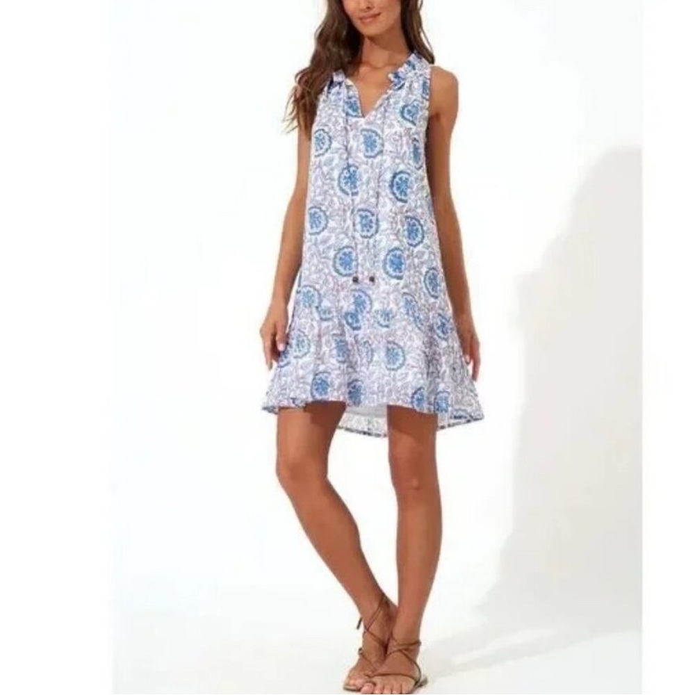 Oliphant Malta Ruffle Hem Sleeveless Dress